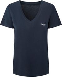 Pepe Jeans - Lorette T-shirt à col en V - Lyst