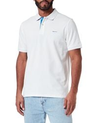 GANT - S Contrast Pique Short Sleeve Polo Shirt Eggshell L - Lyst