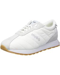 HUGO - Low-top Trainers In Padded Repreve® With Suede Facings - Lyst