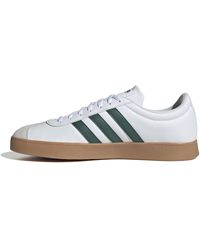 adidas - Vl Court 3.0 Base Shoes S Trainers White/green/gum 7 - Lyst