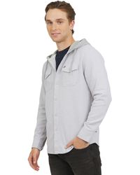 Quiksilver - Regular Fit Cozy Soft Button Down Hooded Flannel Shirt - Lyst