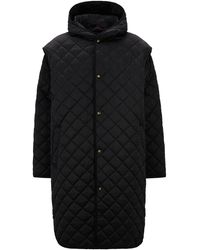 HUGO - Water-repellent Quilted Coat With Detachable Sleeves - Lyst