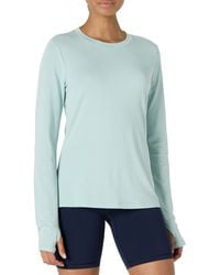 Amazon Essentials - Active Soft Cotton Regular Fit Crewneck Long Sleeve Lightweight Yoga Workout T-shirt - Lyst