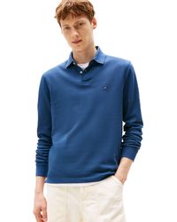 Tommy Hilfiger - Long Sleeve Polo Shirts In Regular Fit With Stretch And Organic Pique Cotton - Lyst