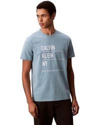 Calvin Klein - Uomo T-shirt iche Corte Graphic con Logo - Lyst