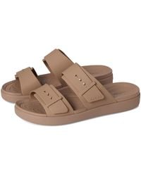 Crocs™ - , Brooklyn Buckle Low Low, Latte, 5 Uk - Lyst