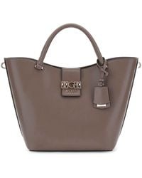 Guess - Sac à main sac à épaule bandoulière Jane Tote Bag Dark Taupe - Lyst