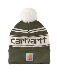 Carhartt - Strickmütze mit Bommel und Logo Beanie-Mütze - Lyst