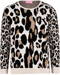 Betty Barclay - Feinstrickpullover mit Jacquard Patch Nature/Black,48 - Lyst