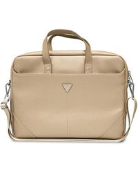 Guess - Saffiano Hot Stamp Triangle Logo Tasche - Lyst