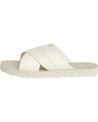 Calvin Klein - Cross Sandal Slipon Rp In Btw Flat - Lyst