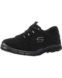 Skechers - Gratis - Full-circle Bungee Fashion Sneaker,black/black,8.5 M Us - Lyst