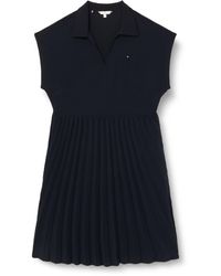 Tommy Hilfiger - Crv Fluid Solid Pleated Dress Ww0ww42509 Fit & Flare - Lyst