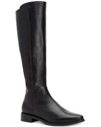 Calvin Klein S Finley Leather Closed Toe Knee High - Nero