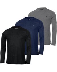 Calvin Klein - 3er-Pack T-Shirt - Schwarz/Marine/Silber - Lyst