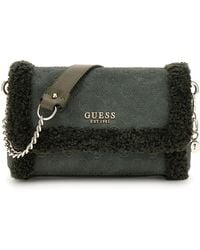 Guess - Davika Flap Shoulder Bag Forest - Lyst