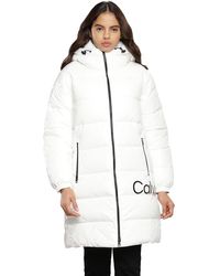 Calvin Klein - Shiny Long Fitted Jacket J20j221902 Padded Coats - Lyst