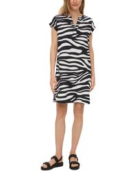 S.oliver - Midi-Kleid mit Tunika-Ausschnitt schwarz 32 - Lyst