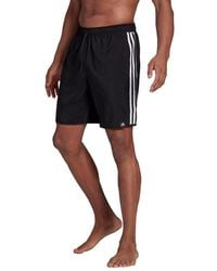 adidas - Classic-length 3-stripes Swim Shorts - Lyst