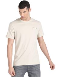 Calvin Klein - T-Shirt Sand - Lyst