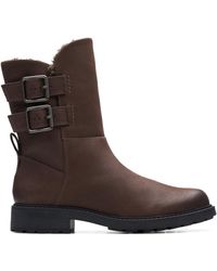 Clarks - Orinoco 2 Buckle Patent Boots In Standard Fit Size 6 - Lyst