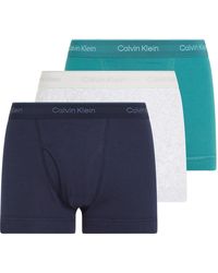 Calvin Klein - Calzoncillos bóxer Hombre Pack de 3 Trunks con Logotipo en la Cintura - Lyst