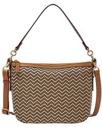 Fossil - Jolie Brown Leather Or Suede Crossbody Bag For - Lyst