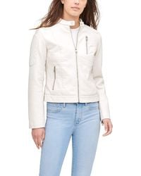Levi's - Faux Leather Fashion Quilted Racer Jacket - Lyst