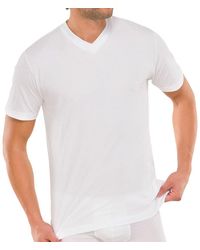 Schiesser - American T- Shirts mit V-Ausschnitt - Lyst