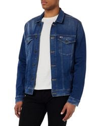 Tommy Hilfiger - Giacca in Jeans Uomo Trucker Jacket Elasticizzata - Lyst