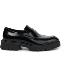 HUGO - Loafers aus Leder mit dicken Profilsohlen aus Gummi - Lyst