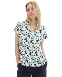 Tom Tailor - Basic T-Shirt mit Allover-Print - Lyst