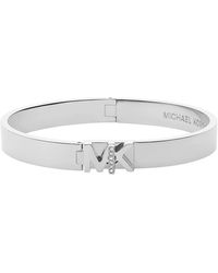 Michael Kors - Stainless Steel Mk Logo Bangle Bracelet For - Lyst