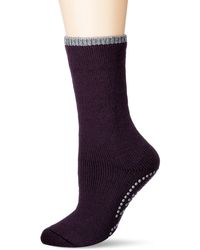 Falke Vollplüschsocken Cuddle Pads - Baumwollmischung, Warmer Vollplüschsocken für aus Merinowolle und Baumwolle; - Blau