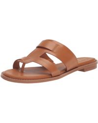Franco Sarto - S Gretta Flat Sandal Tan Leather 11 M - Lyst