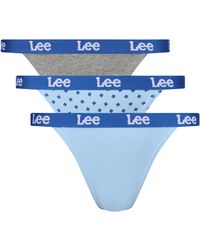 Lee Jeans - S Cotton Tanga Briefs in Blue/Stripes/Grey | Soft - Lyst