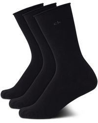Calvin Klein - 3 Pair Roll Top Crew Sockshosiery - Lyst