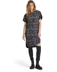 G-Star RAW - Printed Loose T-shirt Dress - Lyst