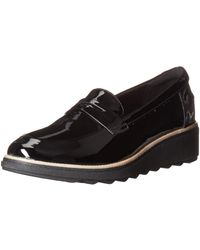 clarks black moccasins