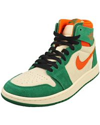 Nike - Air Jordan 1 Zoom Comfort 2 Womens Fashion Trainers In Green Orange - 6 Uk - Lyst