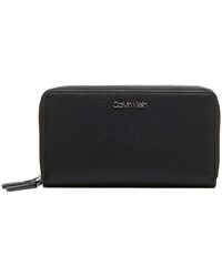Calvin Klein Double Zip Around Wallet Double Zip Around Wallet Black - Nero