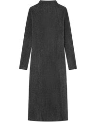 Springfield - Vestido Midi con Cuello Perkins y Abertura en el Lateral Inferior - Lyst