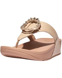 Fitflop - Lulu Crystal-circlet Leather Toe-post Sandal - Lyst