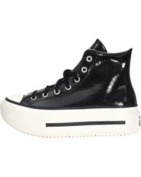 Converse - Sneakers Chuck Taylor all Star Lift Double Stack Platform Patent Leather Nere da Donna 40 - Lyst