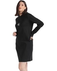 Calvin Klein - Kleid Monologo Milano Ls Tee Dress Langarm - Lyst