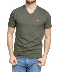 Levi's - Original Housemark V-Neck T-Shirt Thyme M - Lyst