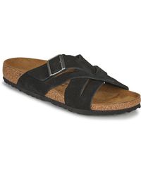 Birkenstock - LUGANO 1022811 black nero ciabatte uomo fibbia pelle 43 - Lyst