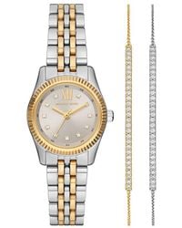 Michael Kors - Reloj Analógico para Mujeres de Cuarzo con Correa en Acero Inoxidable MK4815SET - Lyst