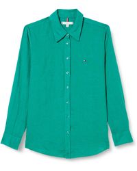 Tommy Hilfiger - Blusa Mujer Blusa Leinen Relaxed Shirt Camisa - Lyst