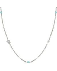 Nomination - Necklace Gioie Collection In 925 Sterling Silver With Cubic Zirconia And Jade. Star - Lyst